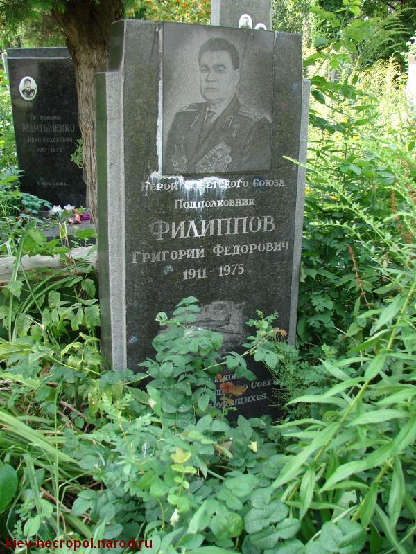 Филиппов Григорий Фёдорович. Лукьяновское военное кладбище