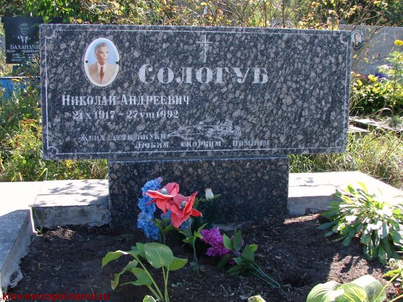 Сологуб Николай Андреевич. Лесное кладбище